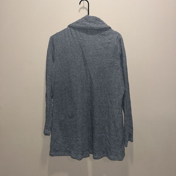 Soft Surroundings Womens Gray Side Zip Long Sweat Shirt L Casual Comfort Cozy - Picture 5 of 9